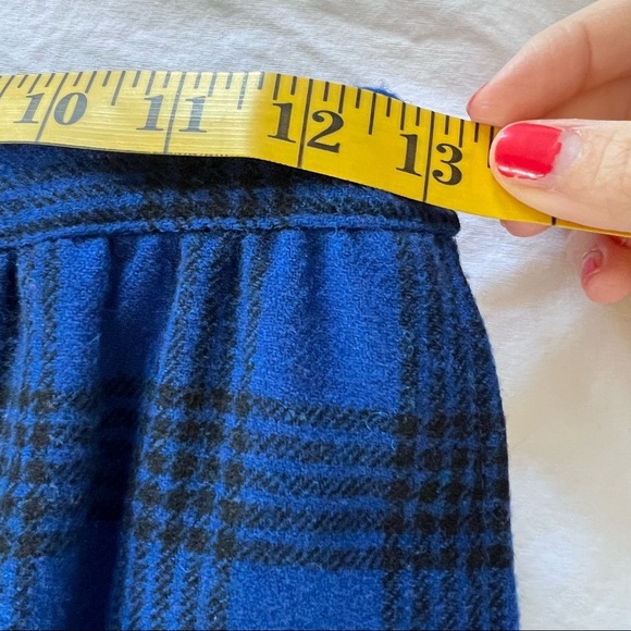 Vintage Pendleton Blue and Black Plaid Pencil Skirt • XSP - Picture 5 of 6